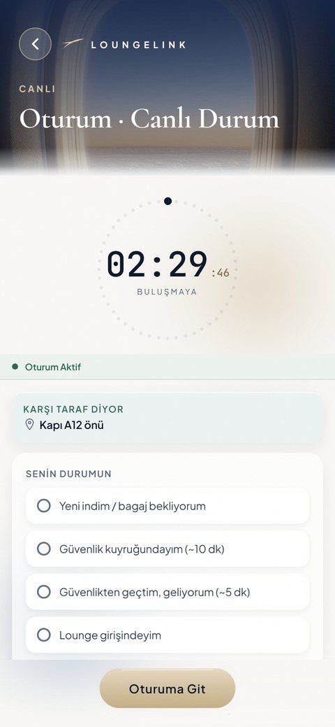 Oturum · canlı durum paylaşımı